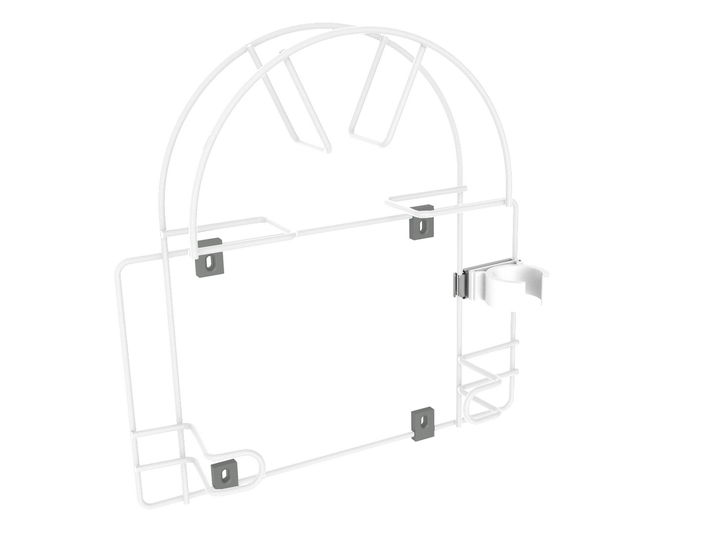 Držák na vysavačovou hadici na zeď - malý - bílý