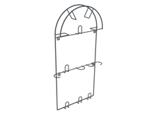Držák na vysavačovou hadici na zeď - velký - antracitový