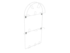 Držák na vysavačovou hadici na stěnu - velký - bílý