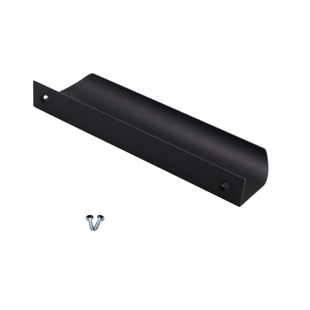 Okrajový úchop s kulatým profilem, délka 128 mm (celková délka 148 mm) - matně černý.