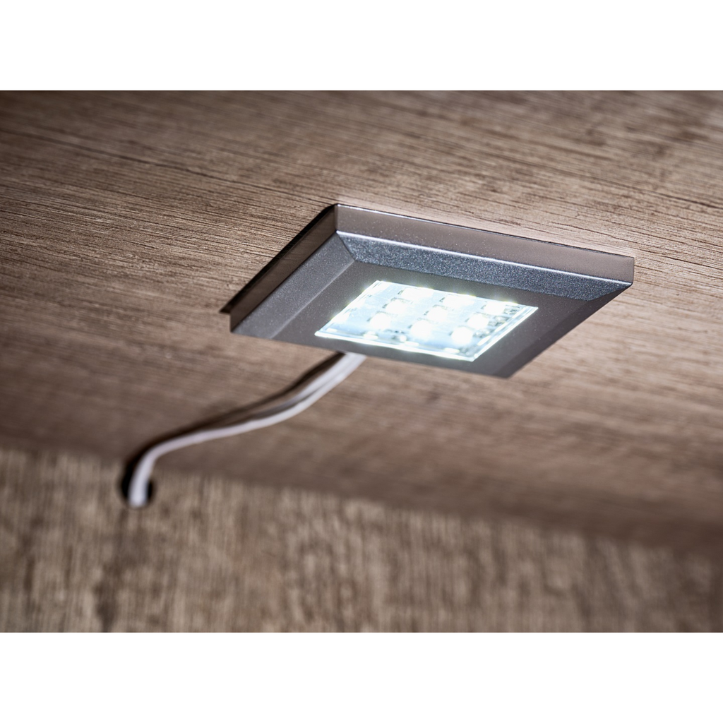 Stěnová jednotka SANDER - sada nábytku do obývacího pokoje - Monument Oak / bílý lesk