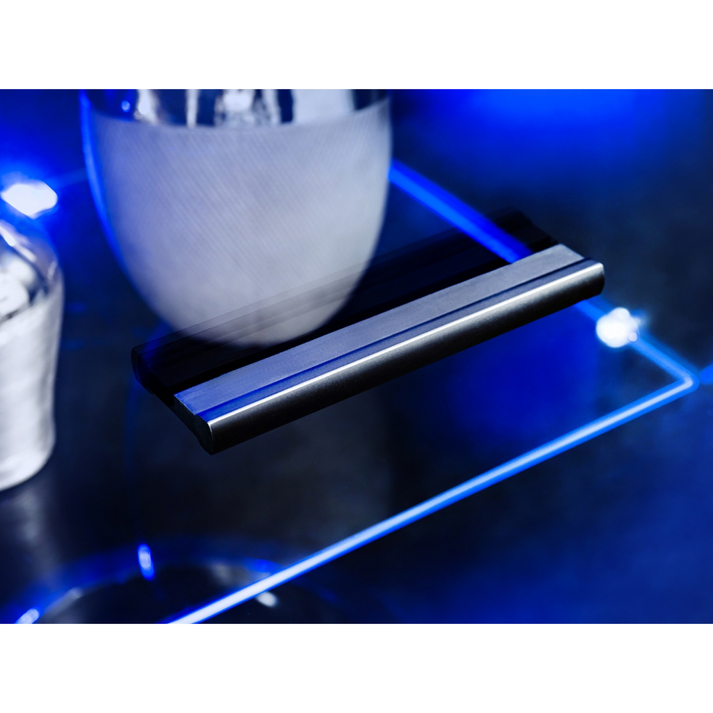 Stěnná jednotka MODICA - sada nábytku do obývacího pokoje - černý lesk / Sahara 3D