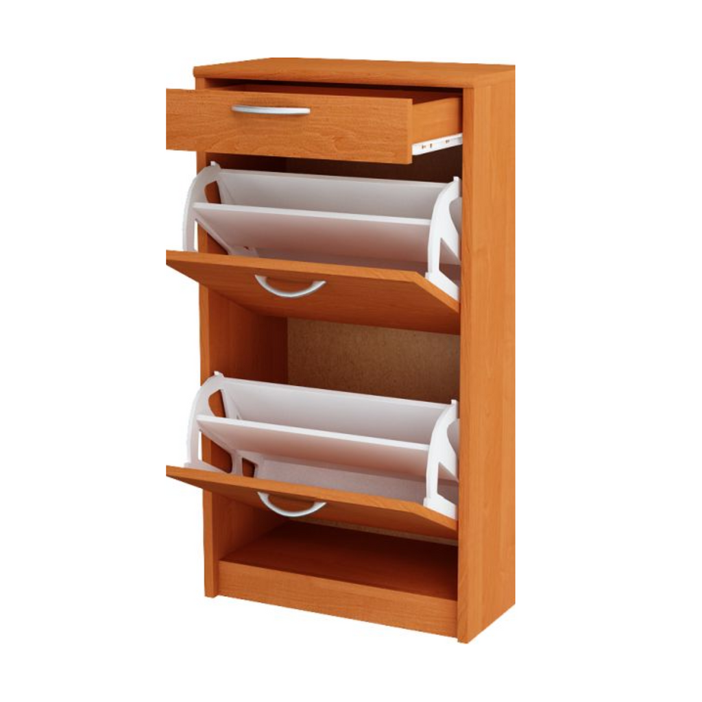 JULIA - Botník na boty s 1 šuplíkem a 2 úložnými patry - Olše V92cm Š50cm H28cm