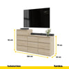 GABRIEL - Komoda se 10 šuplíky (6+4) - Skříň na oblečení do ložnice - Sonoma dub H92/70cm Š160cm H33cm