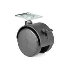 Nábytek plastové otočné kolo s brzdou a montážní deskou Ø50mm
