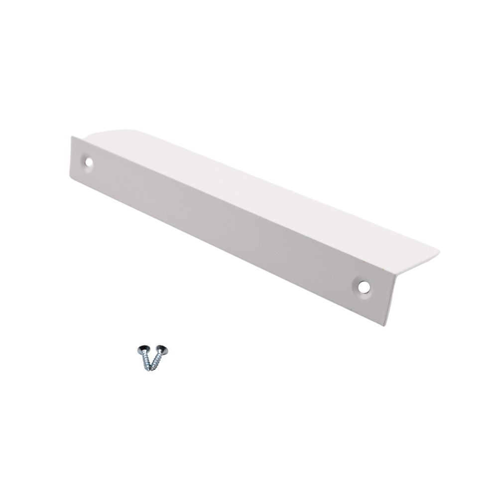 Okrajový úchop s kulatým profilem, délka 128 mm (celková délka 148 mm) - bílá.