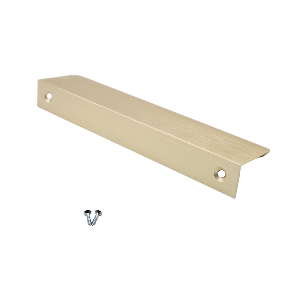 Okrajový úchop s kulatým profilem, délka 128 mm (celková délka 148 mm) - matně zlatý.