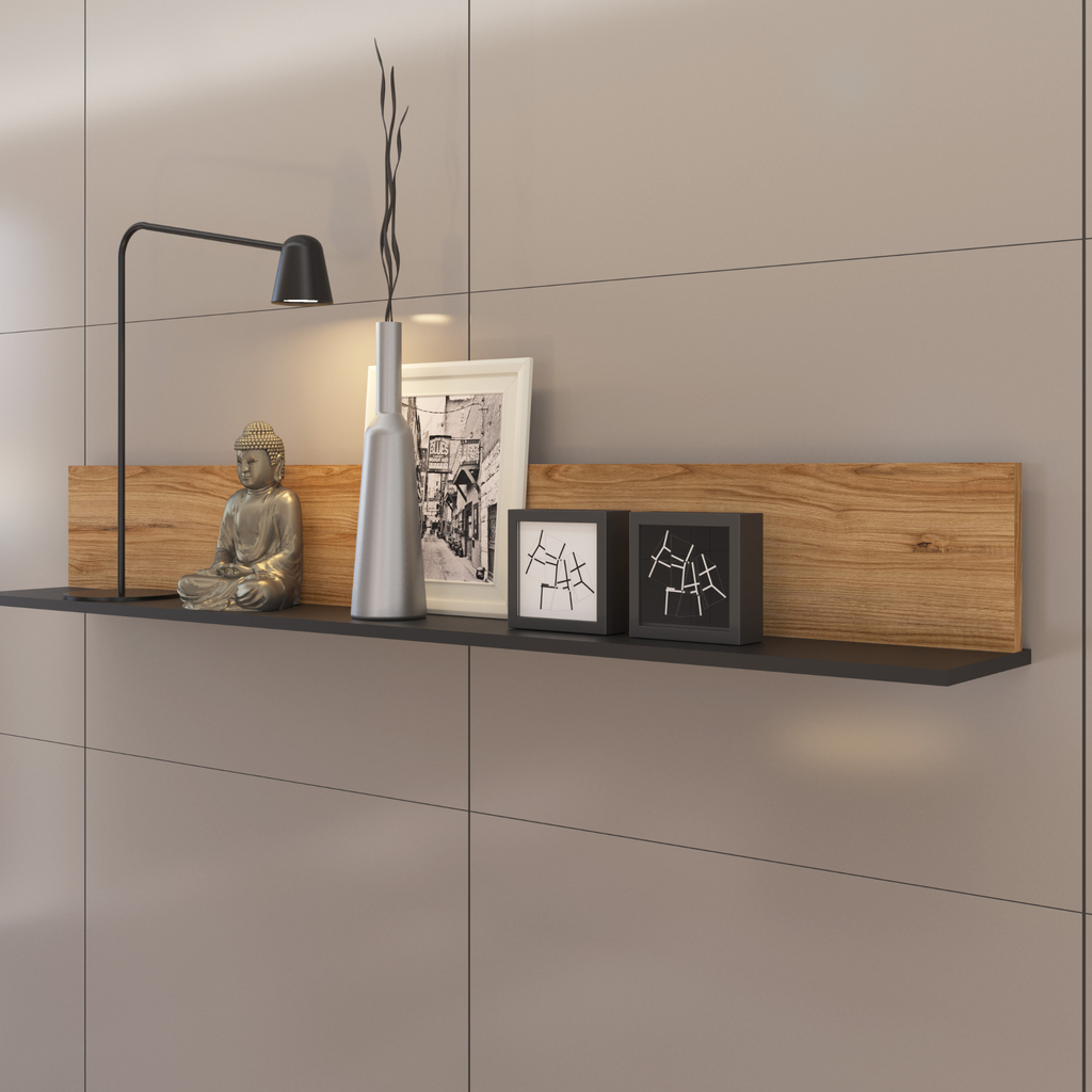 DUKE - sada nábytku do obývacího pokoje - alpská bílá / dub Catania