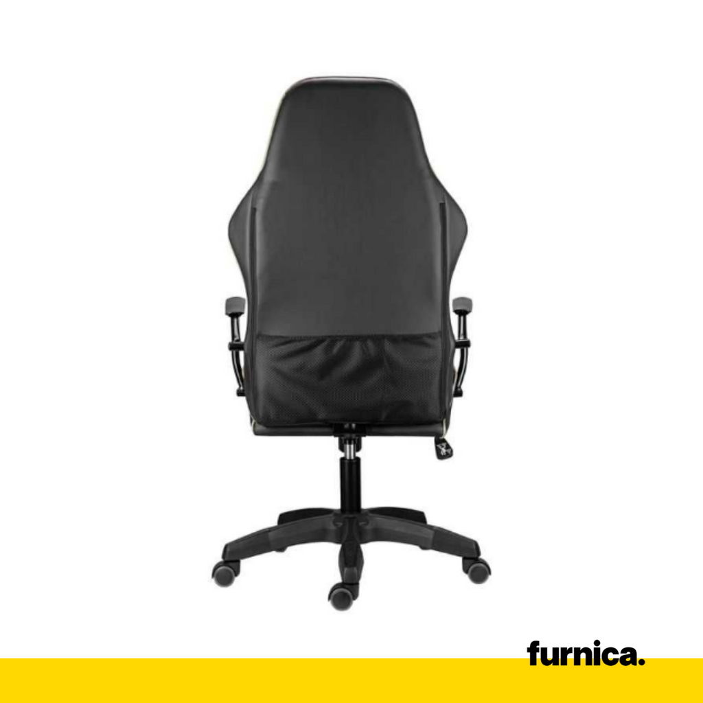 FABIO I - Kancelářská židle s prošívaným potahem z vysoce kvalitní mikrosítě - černá H121cm W66cm