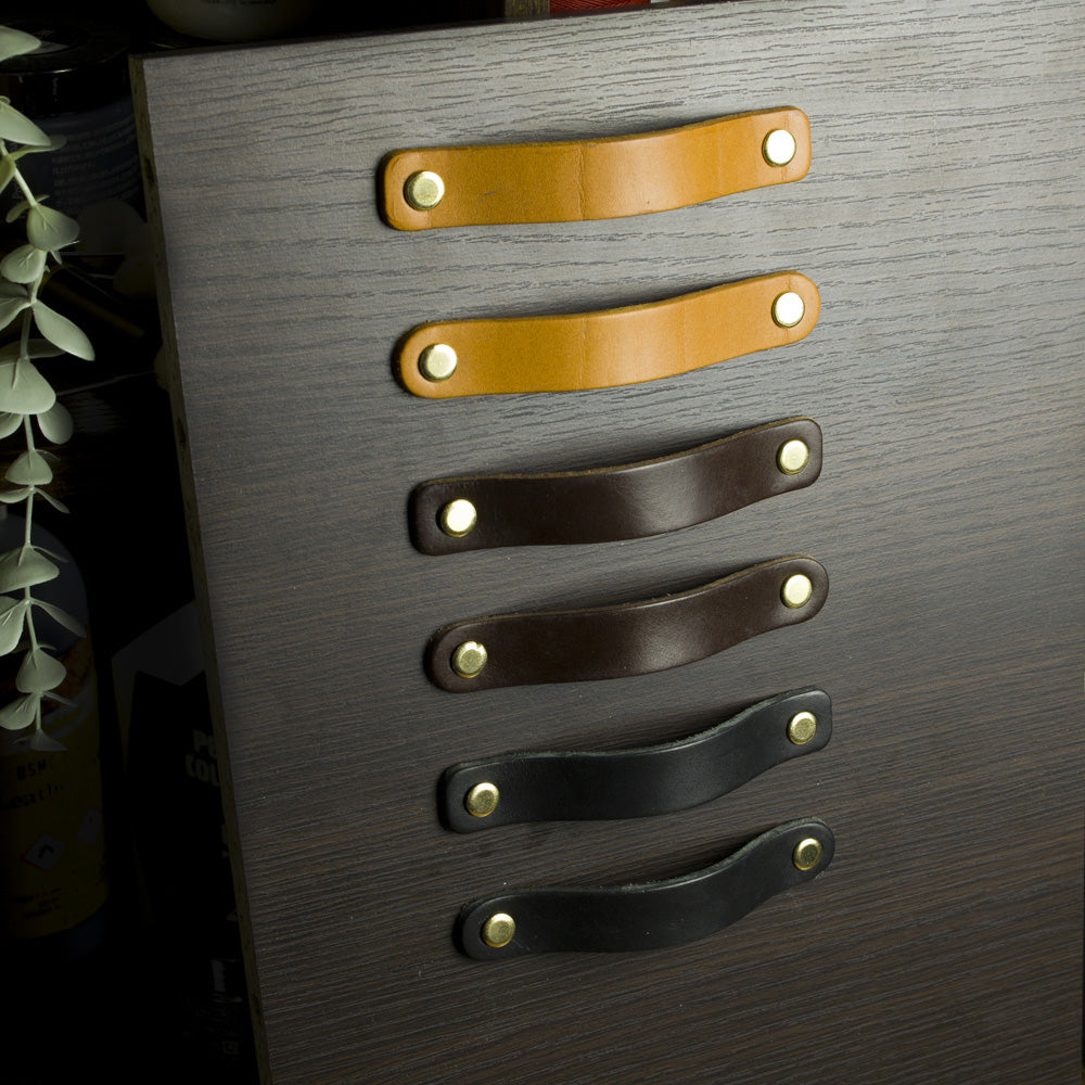 Kožená rukojeť zaoblená 96 mm / 128 mm