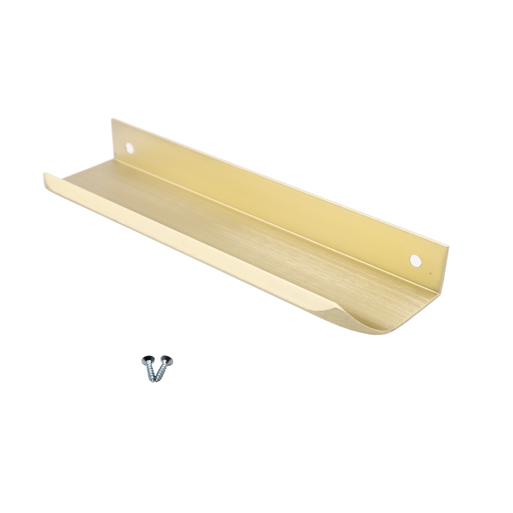 Okrajový úchop s kulatým profilem, délka 128 mm (celková délka 148 mm) - matně zlatý.