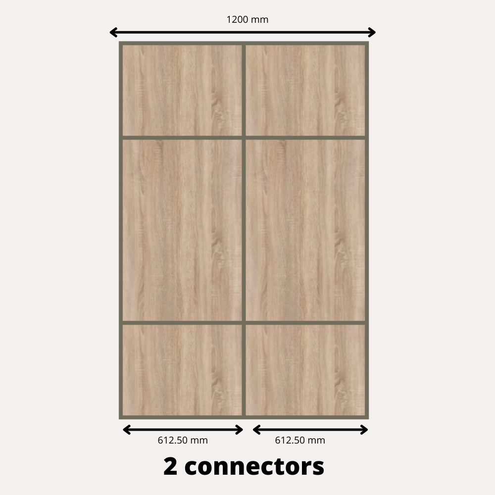 2x Posuvné dveře na šatní skříň - V: až 2750 mm Š: 1200 mm - MFC bílá