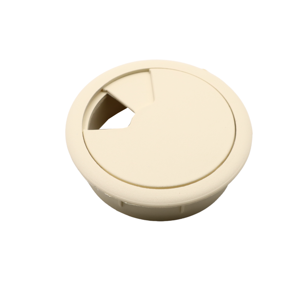 Plastový kabelový průchod Ø60mm, vanilková barva