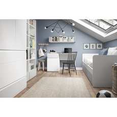 ALBI II - Sada nábytku do dětského pokoje - bílý mat / chladně šedý lesk