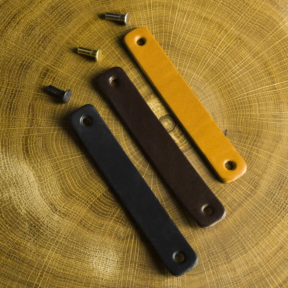 Skládací rukojeť z kůže