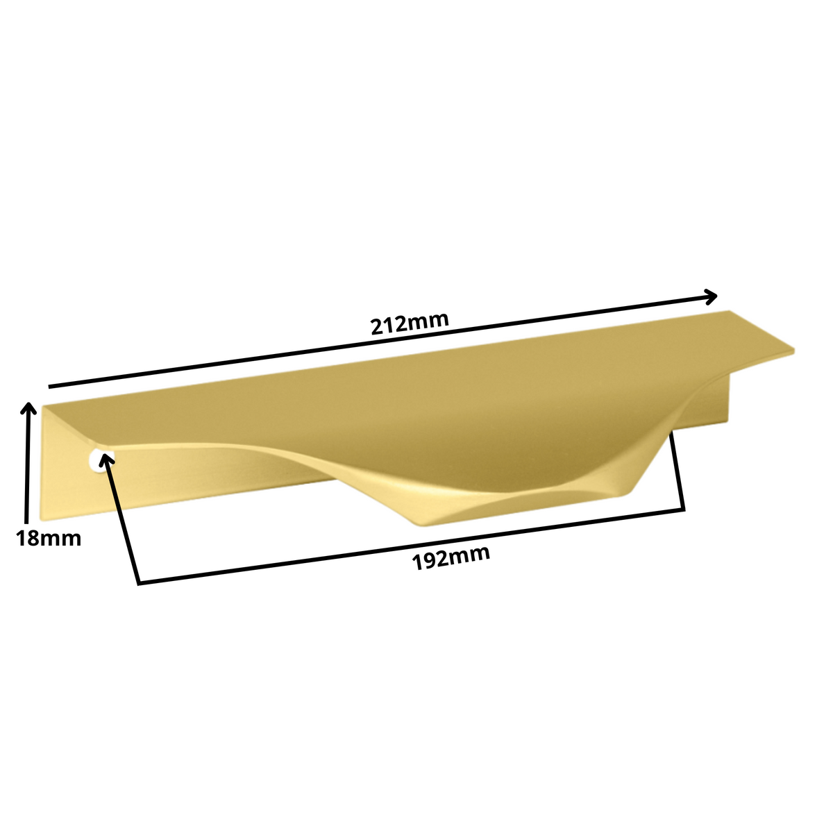 Profilová rukojeť Edge Grip UA04 192 mm (celková délka 212 mm) - zlatá