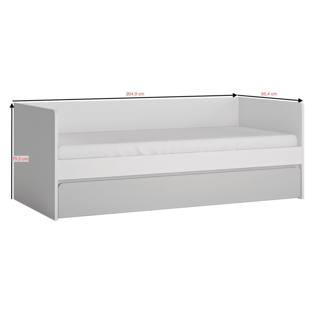 ALBI - Sada nábytku do dětského pokoje - bílý mat / chladně šedý lesk