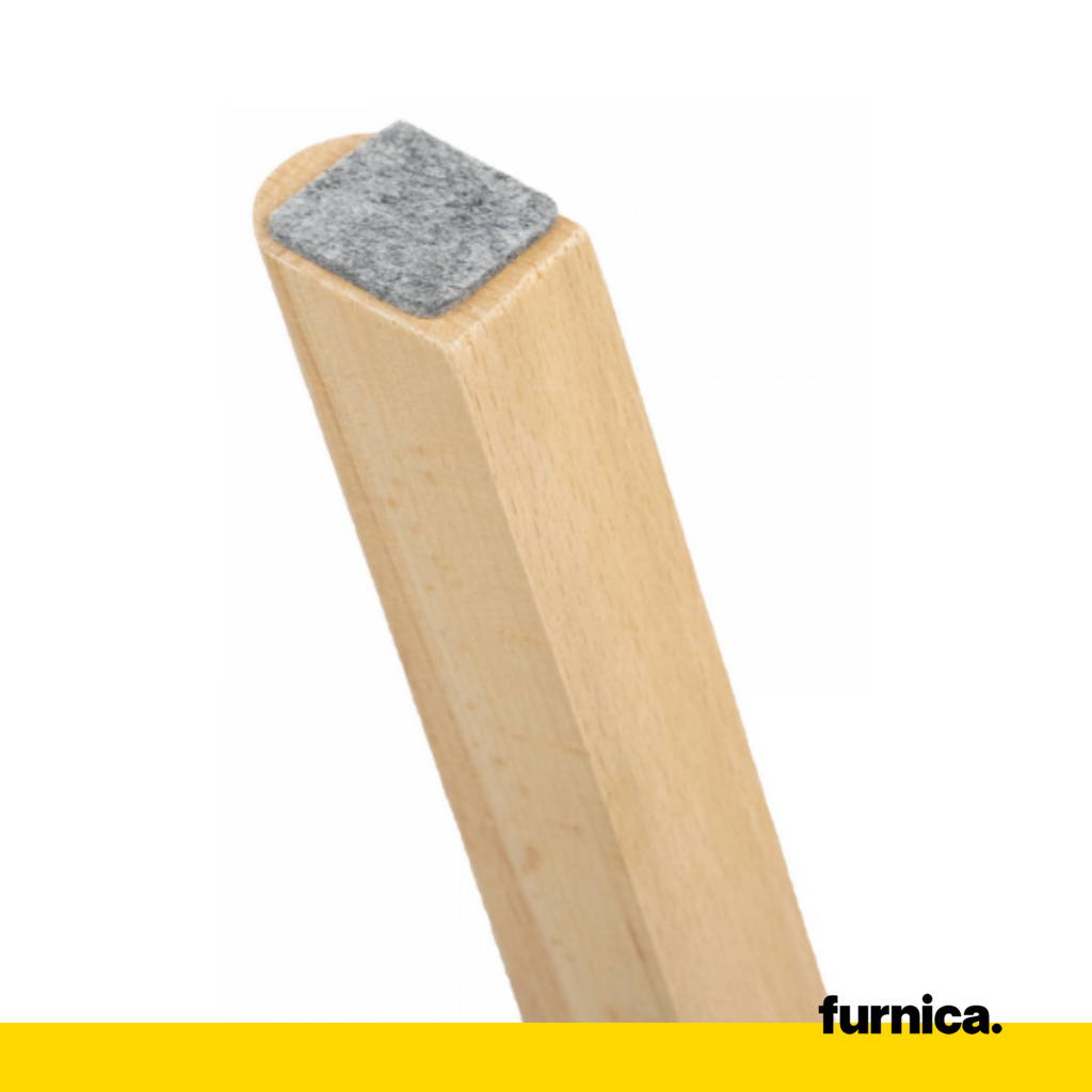 ALBERTO - Odolná látková jídelní / kancelářská židle s dřevěnými nohami - tmavě šedá