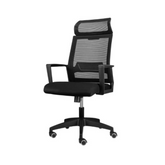 FABIO II - Kancelářská židle potažená vysoce kvalitním mikrosíťovým materiálem - černá H121cm W60cm