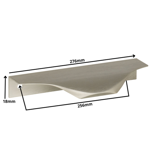 Profilová rukojeť Edge Grip UA04 256 mm (celková délka 276 mm) - kartáčovaná nerezová ocel