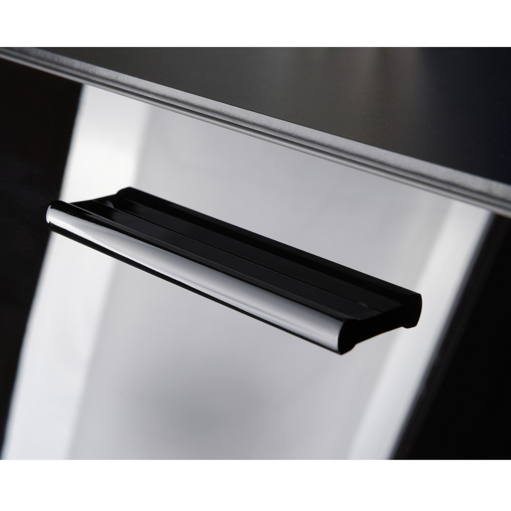 Stěnová jednotka MODERN - sada nábytku do obývacího pokoje - černý mat / černý lesk