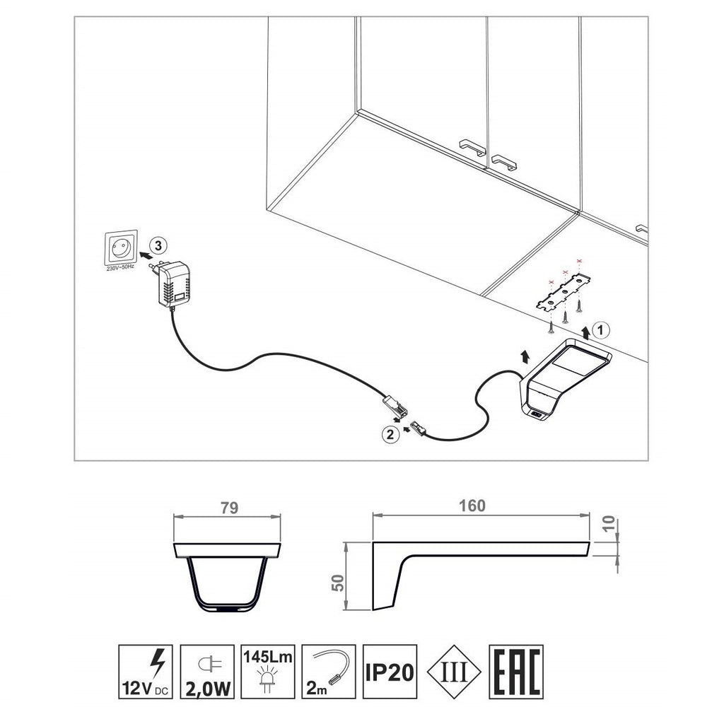 3 nejlepší skříňové LED lampy s USB + napájecím zdrojem (F03)