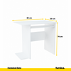 BILLY - Počítačový stůl s výsuvnou klávesnicí - Bílý matný H74cm W80cm D50cm