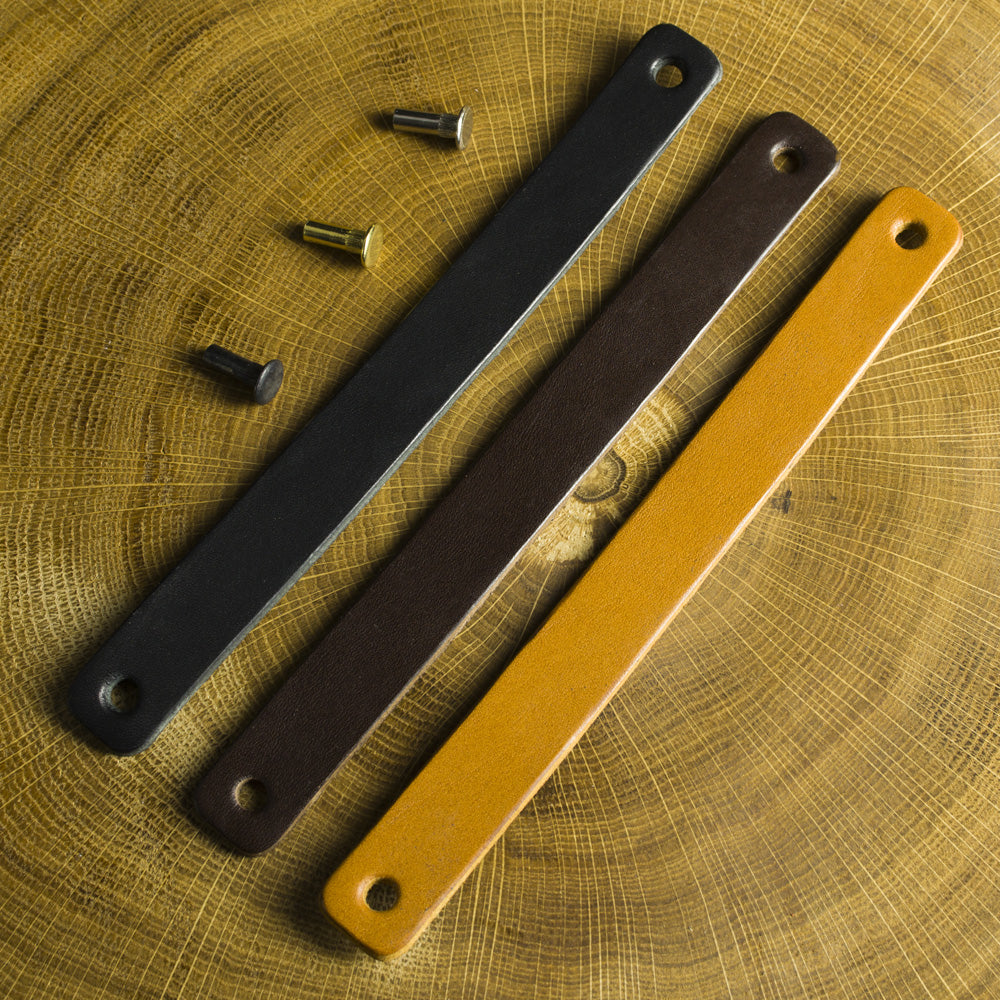 Kožená rukojeť obdélníková 96mm / 128mm / 160mm