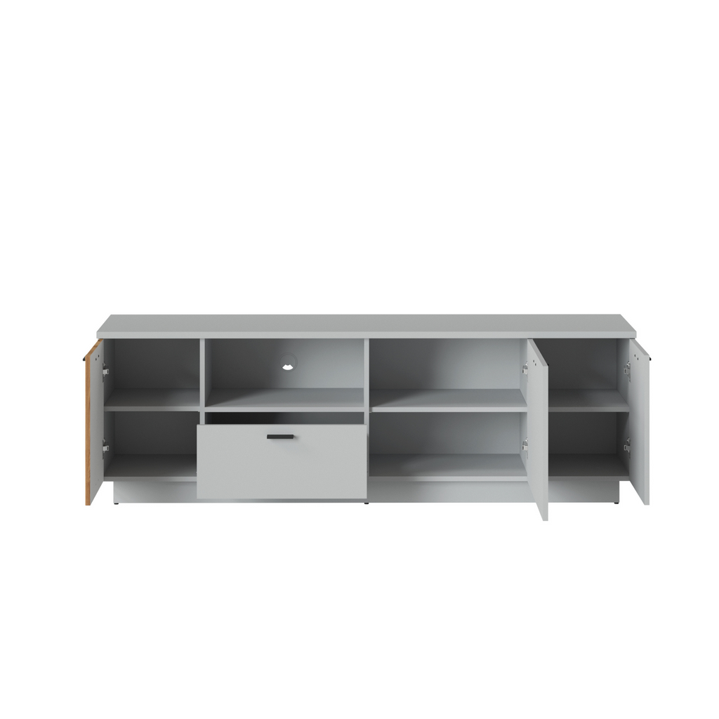 VERO - Sada nábytku do obývacího pokoje - Popelově šedá / Pobřežní dub Evoke