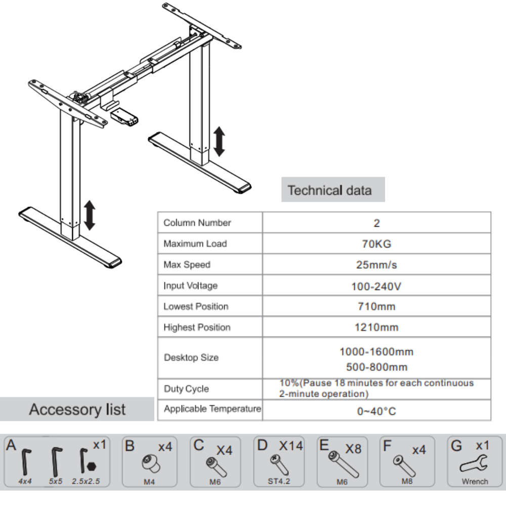 Stojan na stůl s nastavitelnou výškou - šedý