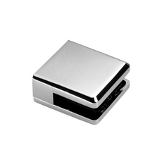 Držák na skleněnou polici - čtvercový - chrom