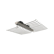 Výsuvný dvojitý věšák na kalhoty s tlumeným zavíráním - šedý