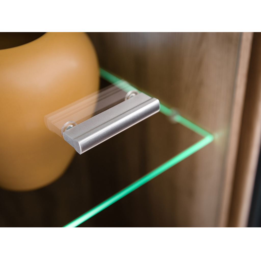 Stěnová jednotka CLIF - sada nábytku do obývacího pokoje - San Remo dub / antracitově šedá