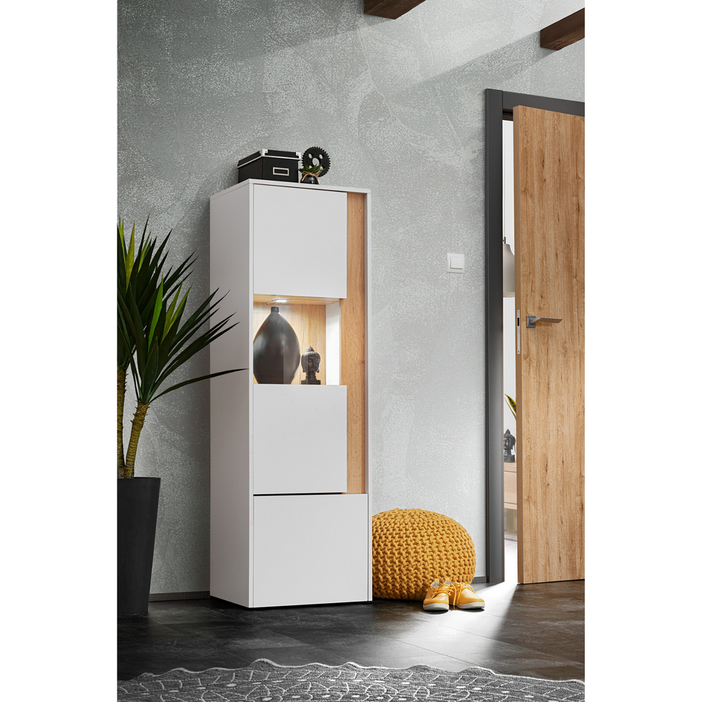 CARLO IV - Sada nábytku do obývacího pokoje - bílý mat / Wotan dub