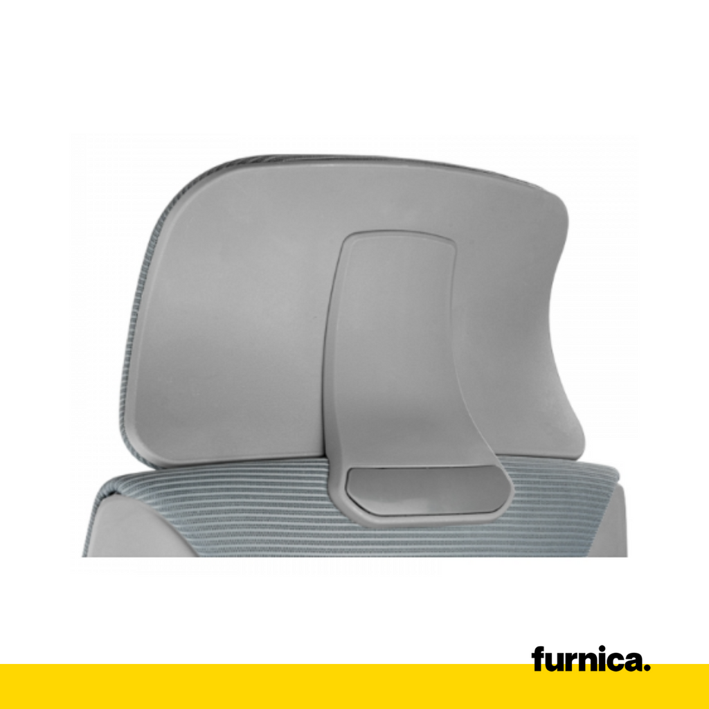 FEDERICO - Kancelářská židle s prošívaným potahem z vysoce kvalitní mikrosítě - šedá H123cm W65cm