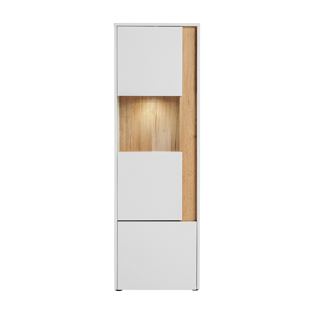 CARLO IV - Sada nábytku do obývacího pokoje - bílý mat / Wotan dub