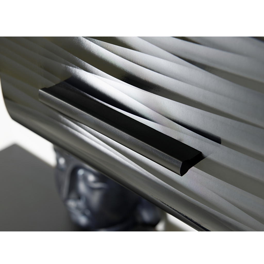 Stěnová jednotka BLADE - sada nábytku do obývacího pokoje - černý mat / Sahara 3D