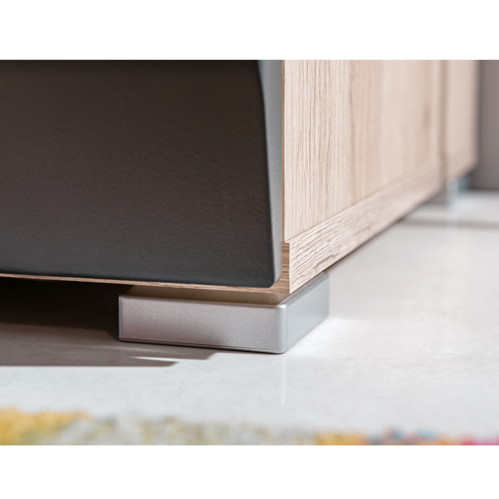 Stěnová jednotka CLIF - sada nábytku do obývacího pokoje - San Remo dub / antracitově šedá