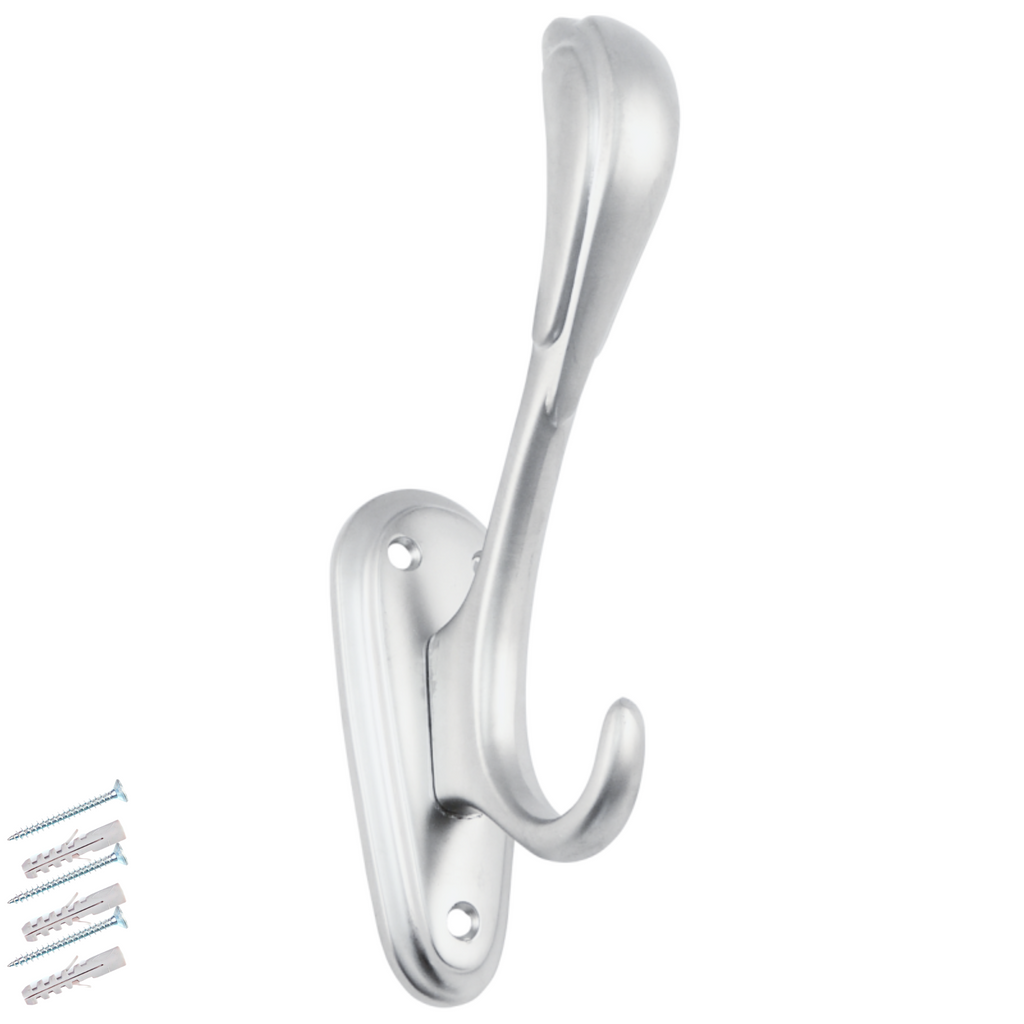 Dvojitý háček na klobouky a kabáty - 160 mm - chrom