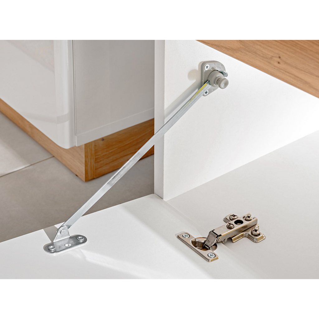 Stěnová jednotka FAME - sada nábytku do obývacího pokoje - řemeslný dub / bílý lesk