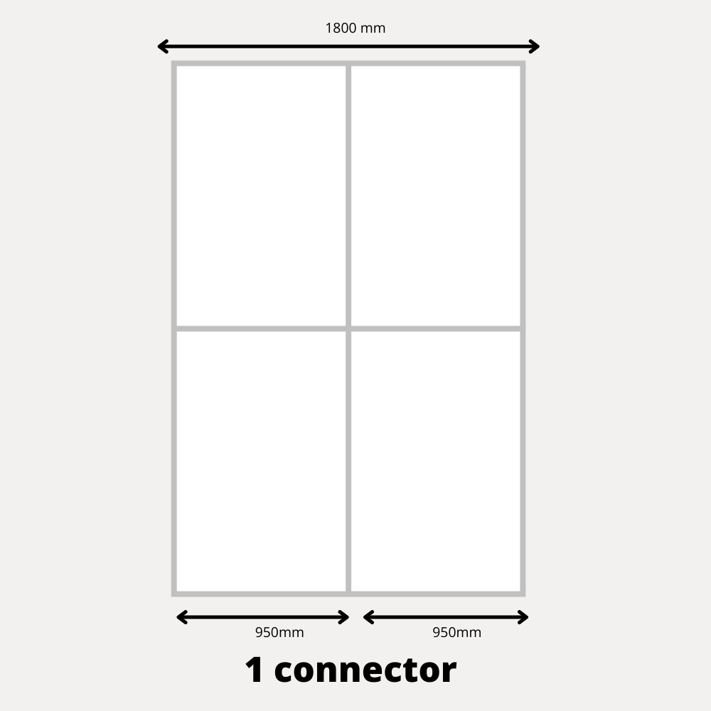 2x Posuvné dveře na šatní skříň - V: až 2500 mm Š: 1800 mm - Lacobel