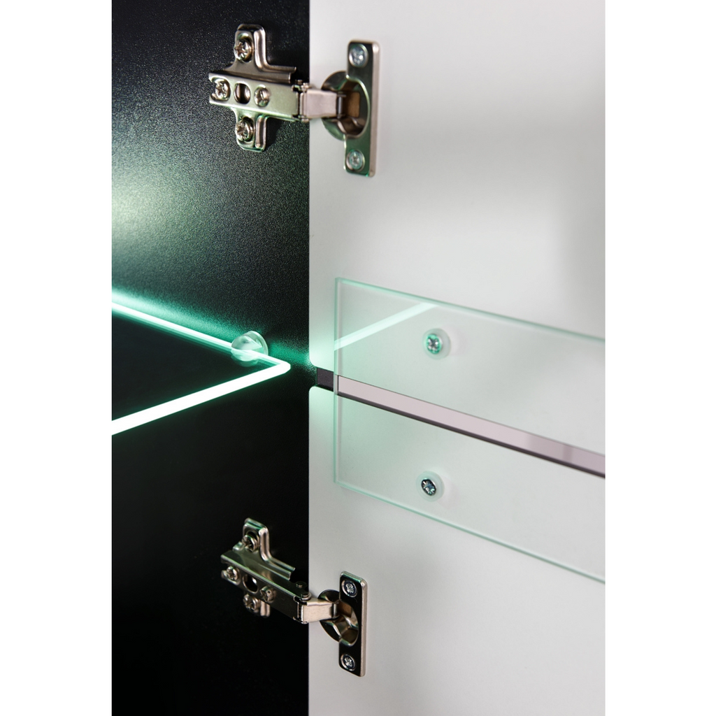 Stěnová jednotka BLADE - sada nábytku do obývacího pokoje - černý mat / Sahara 3D