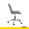 EDMONDO - Kancelářská židle s potahem z potištěného sametu s výplní - šedá barva s chromovými nohami