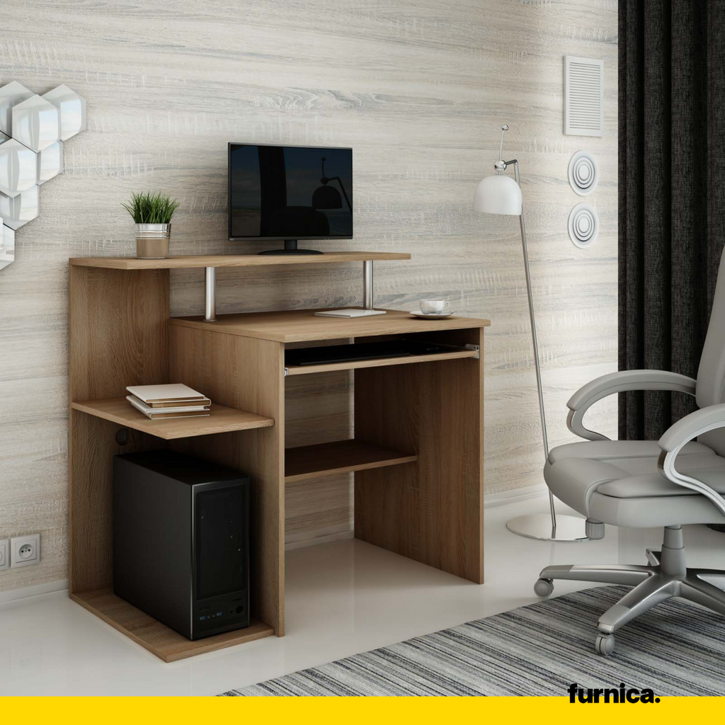 MARIO - Počítačový stůl s výsuvnou klávesnicí - Sonoma dub H91cm Š100cm H58cm