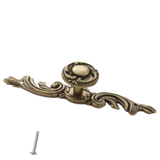 Starý kabinetový knoflík - Ø30mm - starožitná mosaz