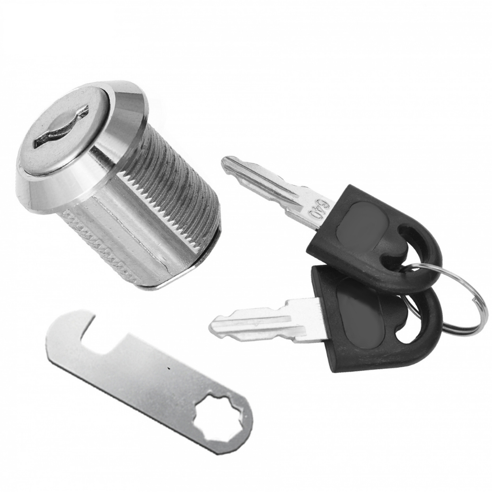 Zámek na skříň s háčkovou kamerou 19x20mm, chromovaný