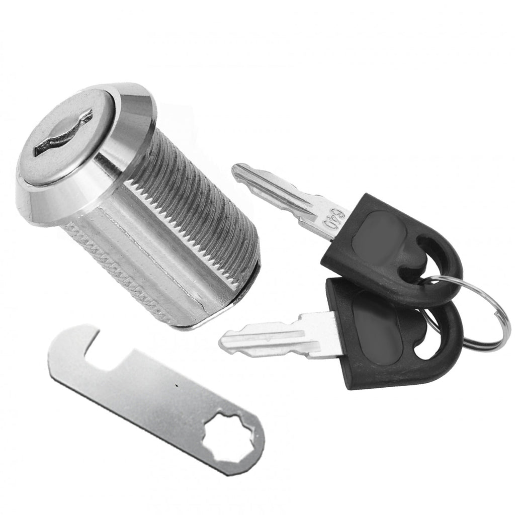 Skříňový zámek s háčkovou kamerou 19x25mm, chromovaný.