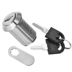 Zámek na skříň s rovnou kličkou 19x25mm, chromovaný.