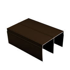 Dvojitá horní hliníková kolejnice 560 cm - kognakově anodizovaná