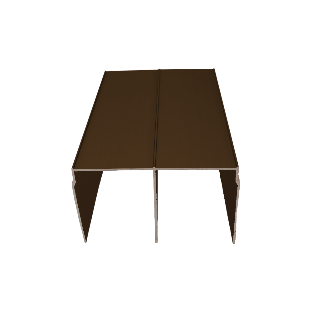 Dvojitá horní hliníková kolejnice 560 cm - kognakově anodizovaná